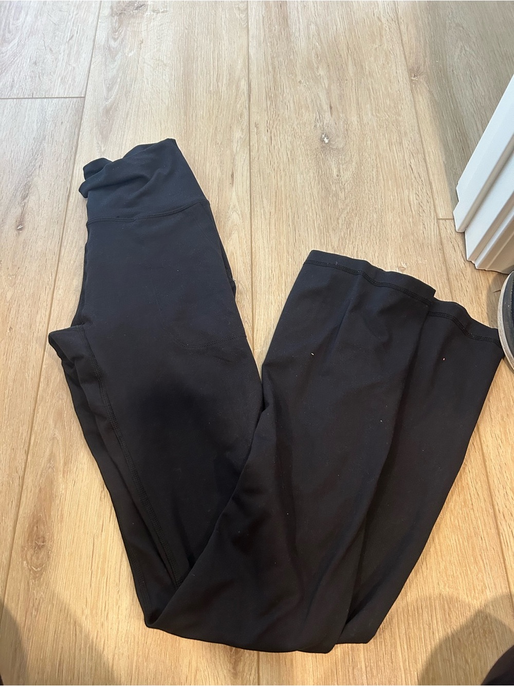 Aerie Women's Black High-Waist Wide-Leg Leggings
